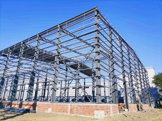 Structure préfabriquée de construction d'atelier d'entrepôt en métal de cadre en acier léger de bâtiment préfabriqué