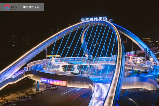 Pont de structure en acier de rue transversale de passage supérieur de conception personnalisée par fabricant de la Chine